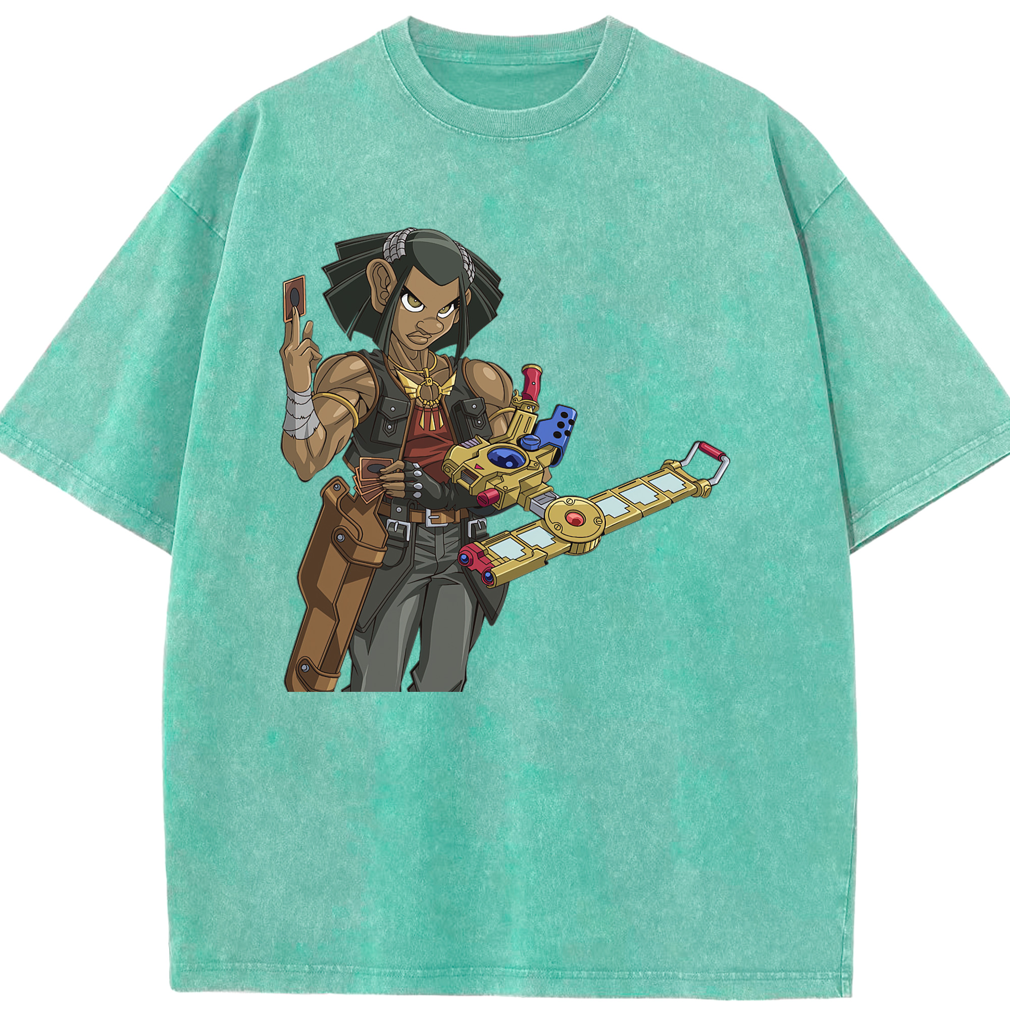 （画像用） 遊☆戯☆王 Yu-Gi-Oh! 綿100% ヴィンテージ風 半袖Tシャツ（フロントプリント）